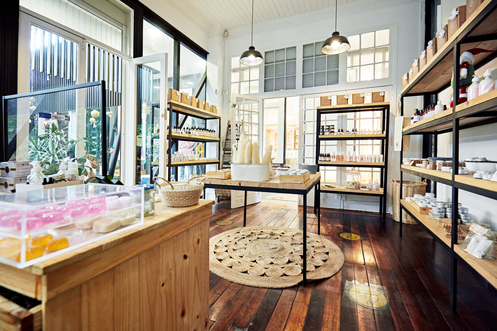 Retail shop selling organic health and beauty products